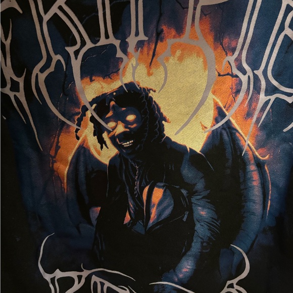 Trippie Redd 1400 Men’s Black Hoodie w Graphic Design in Size Small BNOT - Picture 7 of 11